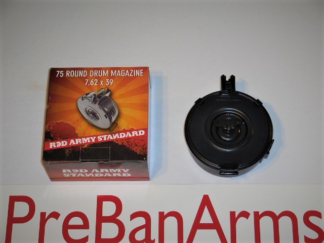 006 RED ARMY AK-47 75 Round Drum Magazine, NIB, NR!-image